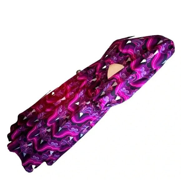 Area Stars Cutout Midriff Long Sleeve Dress NWT Size Large Holiday Party - Picture 8 of 16